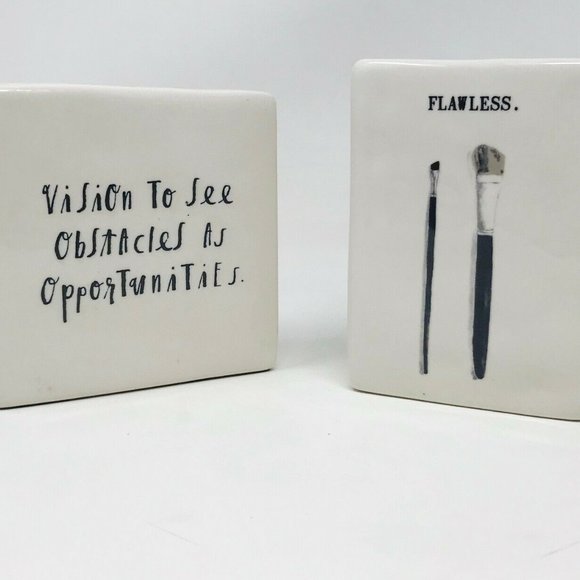 Lot of 2 Rae Dunn-Magenta-“FLAWLESS" Brush Holder - Picture 2 of 6